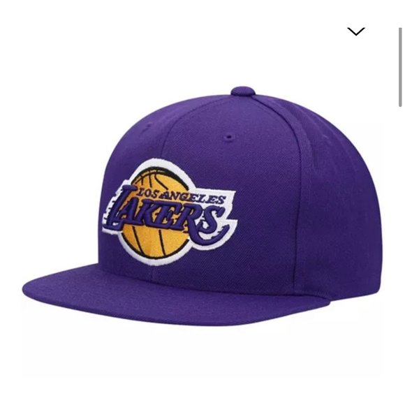 Men's Purple Los Angeles Lakers Team Ground Snapback Hat - Picture 1 of 6